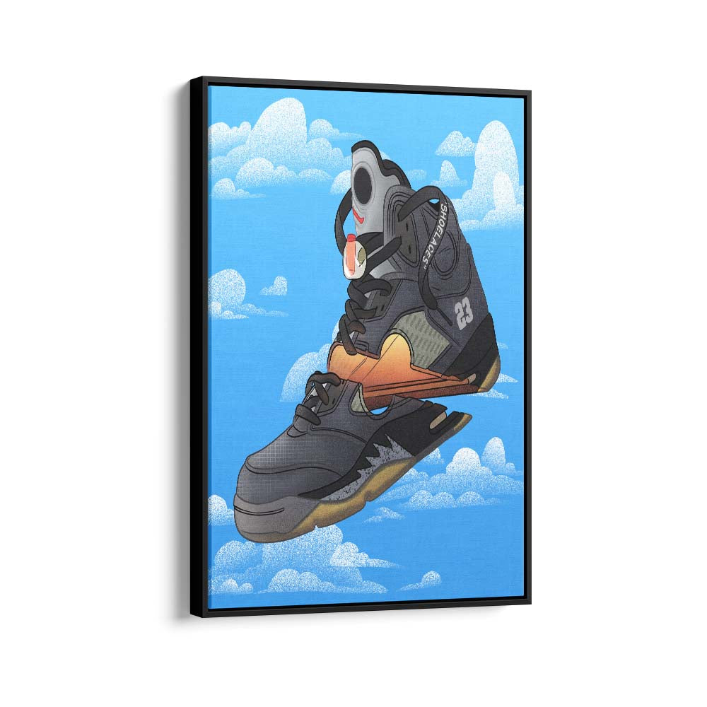 Air Jordan Retro 5 x Off White (Lienzo)