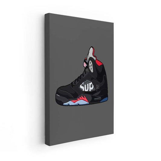 Air Jordan 5 x Supreme (Lienzo)