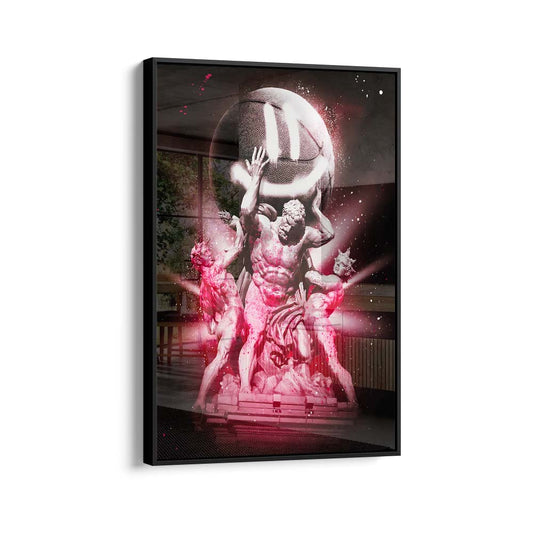 Neon Atlas with Basketball (Acrílico)
