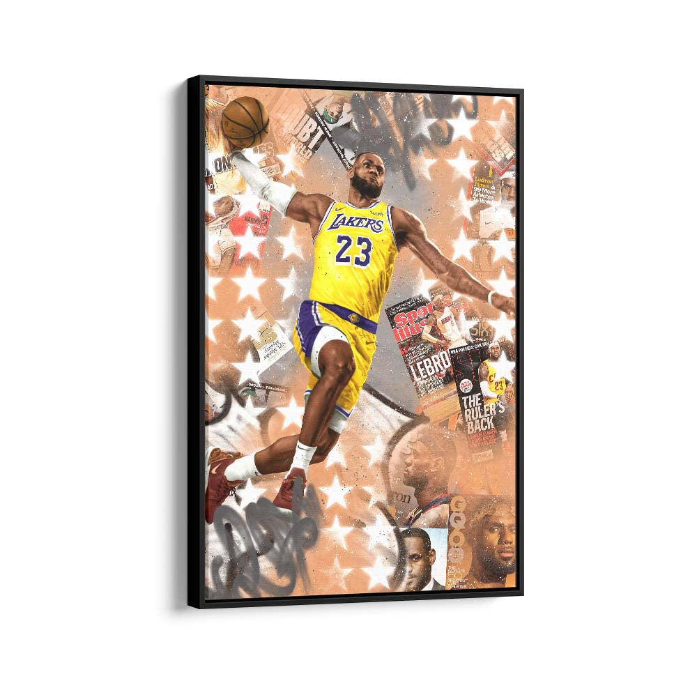 King in Purple:Lebron in Flight (Lienzo)
