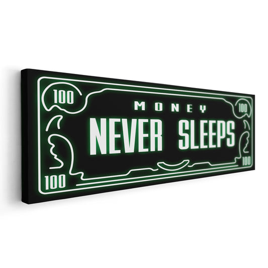 Money Never Sleep (Lienzo)