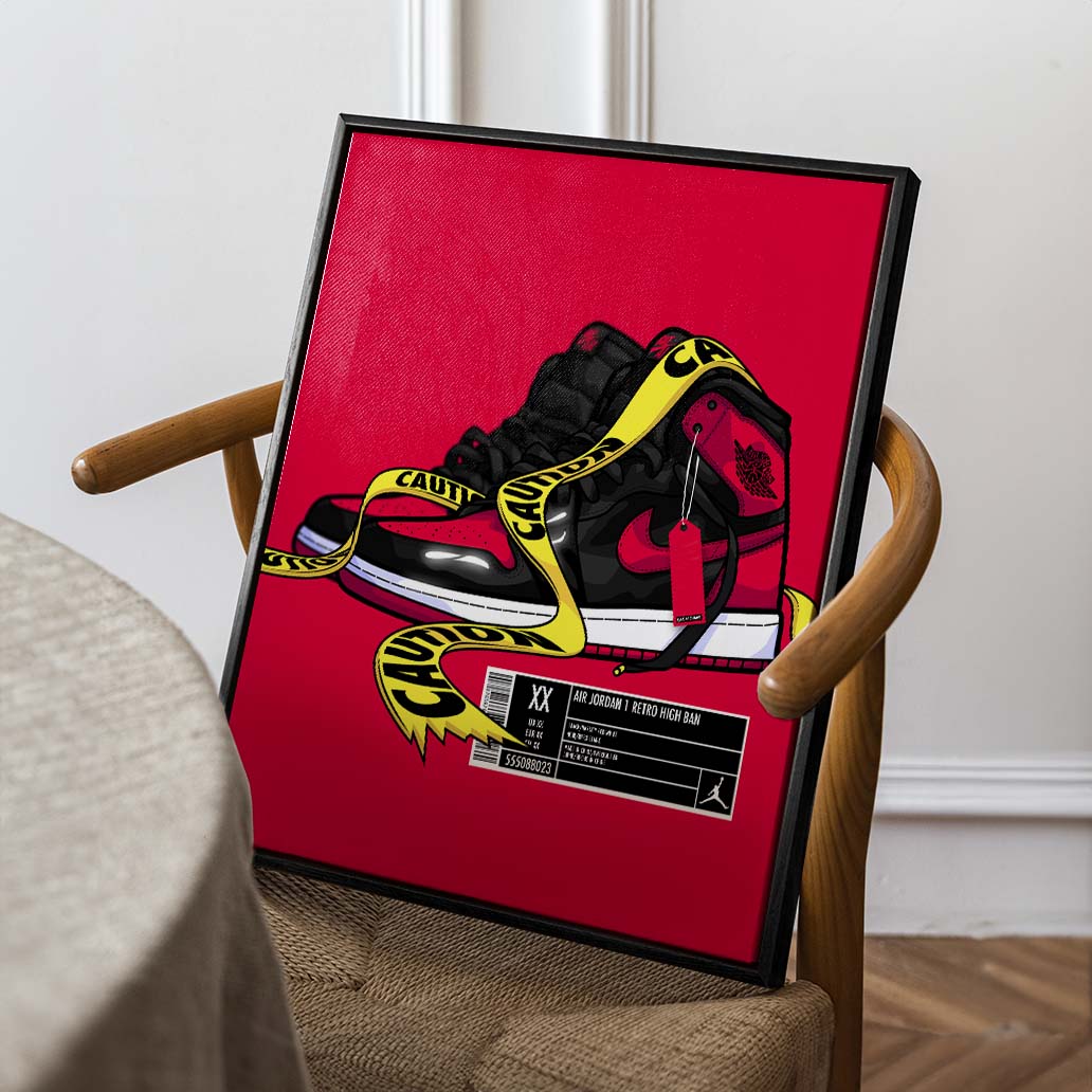 Air Jordan Retro 1 High Ban (Lienzo)